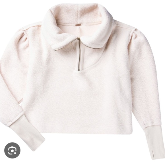 FP Free People Soft Dreaming Pull Over Cotton Cozy L Large Ivory White - Picture 6 of 16